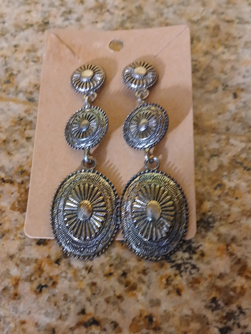 Silver-Tone Sunburst Drop Earrings - Women Jewelry